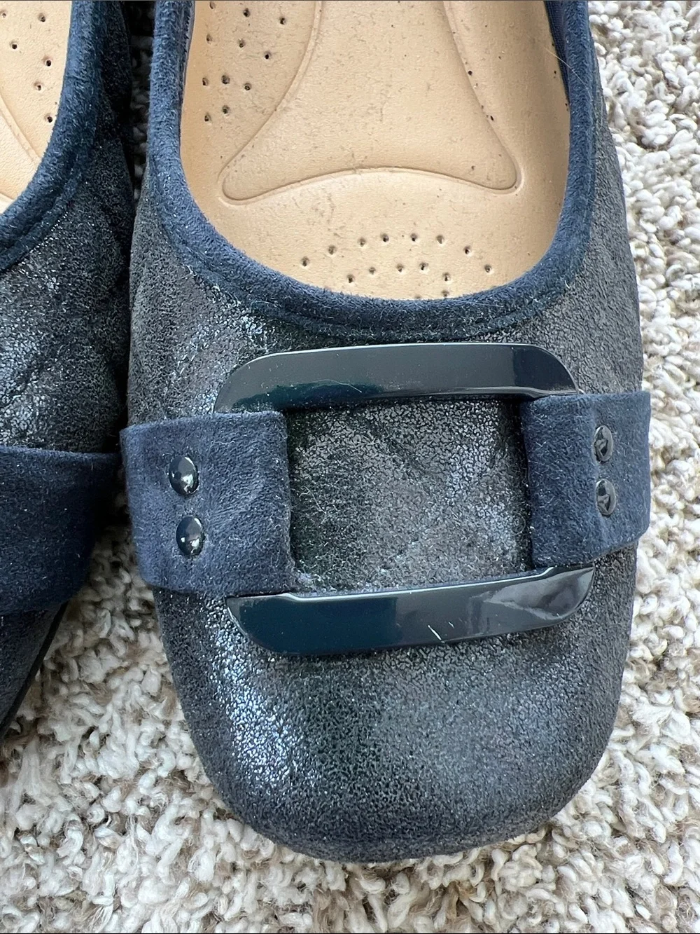 Trotters Women's Sizzle Ballet Flat In Navy Size 8.5